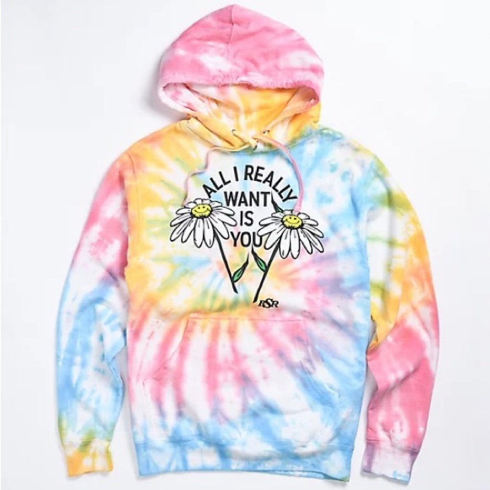 🆕 NIB ASO Halsey Revolve By Samii Ryan All I Want Tie Dye Flower Hoodie